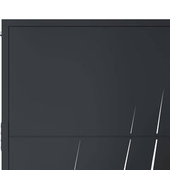 Garden Gate Anthracite Steel Grass Design 100 x 150 cm