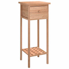 vidaXL Side Table with Drawer 25x25x60cm Solid Wood Walnut 2