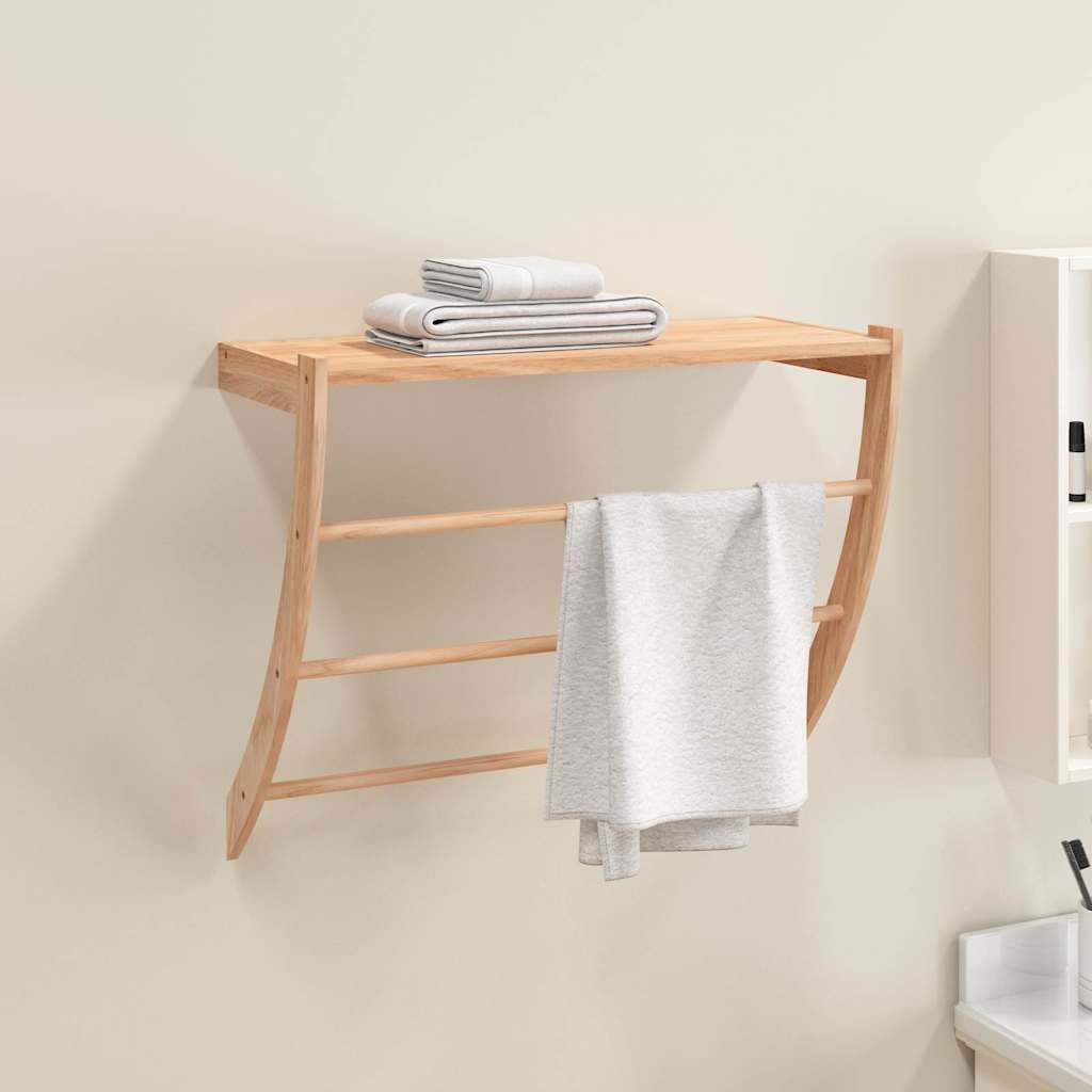 vidaXL Towel Rack 60x25.5x49 cm Solid Wood Walnut 1