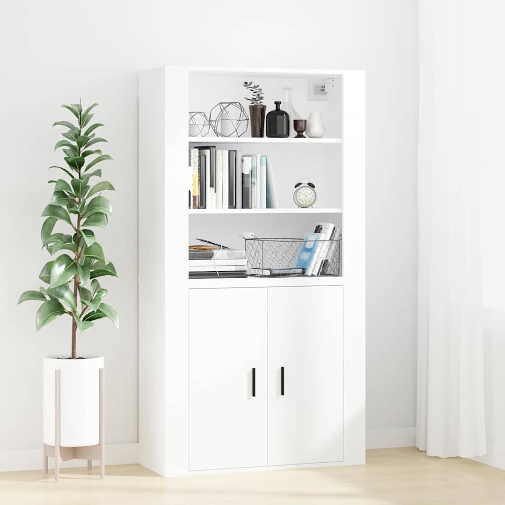 vidaXL Wall Cabinet White 80x33x80 cm Engineered Wood 6
