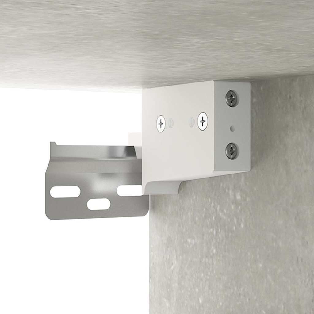 vidaXL Wall Cabinet Concrete Grey 80x33x80 cm Engineered Wood 5