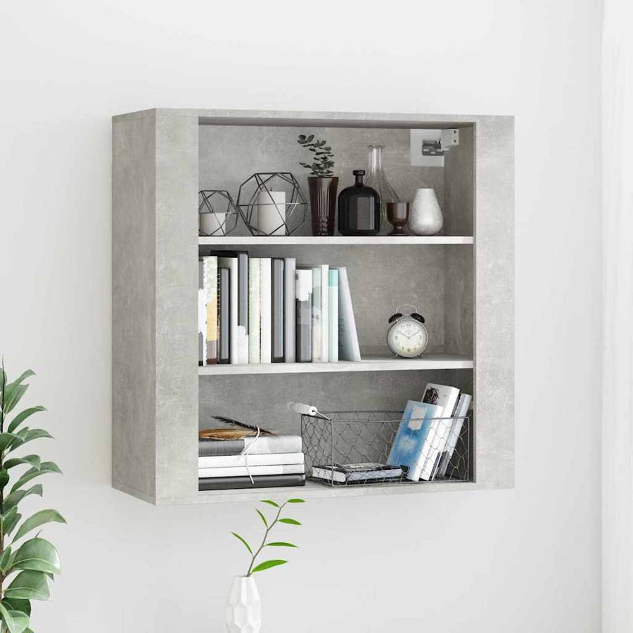 Wall Cabinet Concrete Grey Engineered Wood