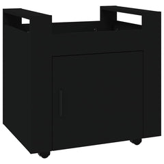 vidaXL Desk Trolley Black 60x45x60 cm Engineered Wood 2