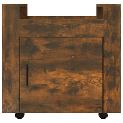 vidaXL Desk Trolley Smoked Oak 60x45x60 cm Engineered Wood 6