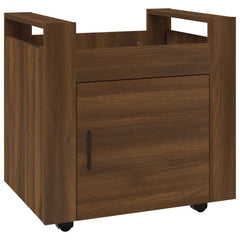 vidaXL Desk Trolley Brown Oak 60x45x60 cm Engineered Wood 2