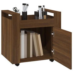 vidaXL Desk Trolley Brown Oak 60x45x60 cm Engineered Wood 5