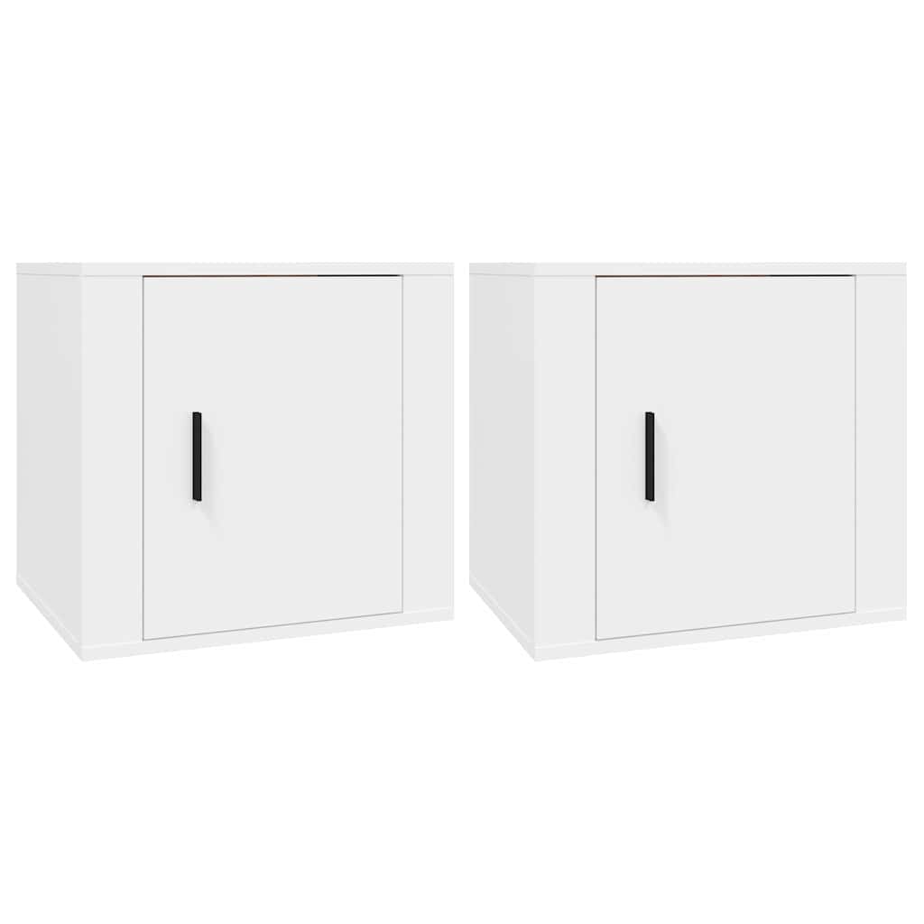 vidaXL Bedside Cabinet | Set of 2 | White | Engineered wood | Medium 2