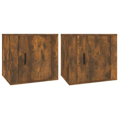vidaXL Bedside Cabinet | Set of 2 | Smoked Oak | Engineered wood | Medium 2
