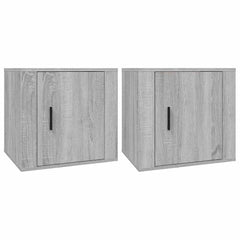 vidaXL Bedside Cabinet | Set of 2 | Grey Sonoma | Engineered wood | Standard 2