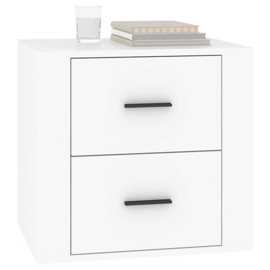 vidaXL Bedside Cabinet White 50x39x47 cm 4