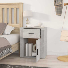 vidaXL Bedside Cabinet | Concrete Grey | Engineered wood | Small 3
