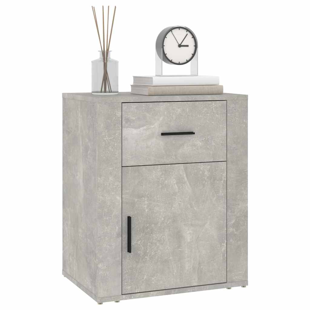 vidaXL Bedside Cabinet | Concrete Grey | Engineered wood | Small 4