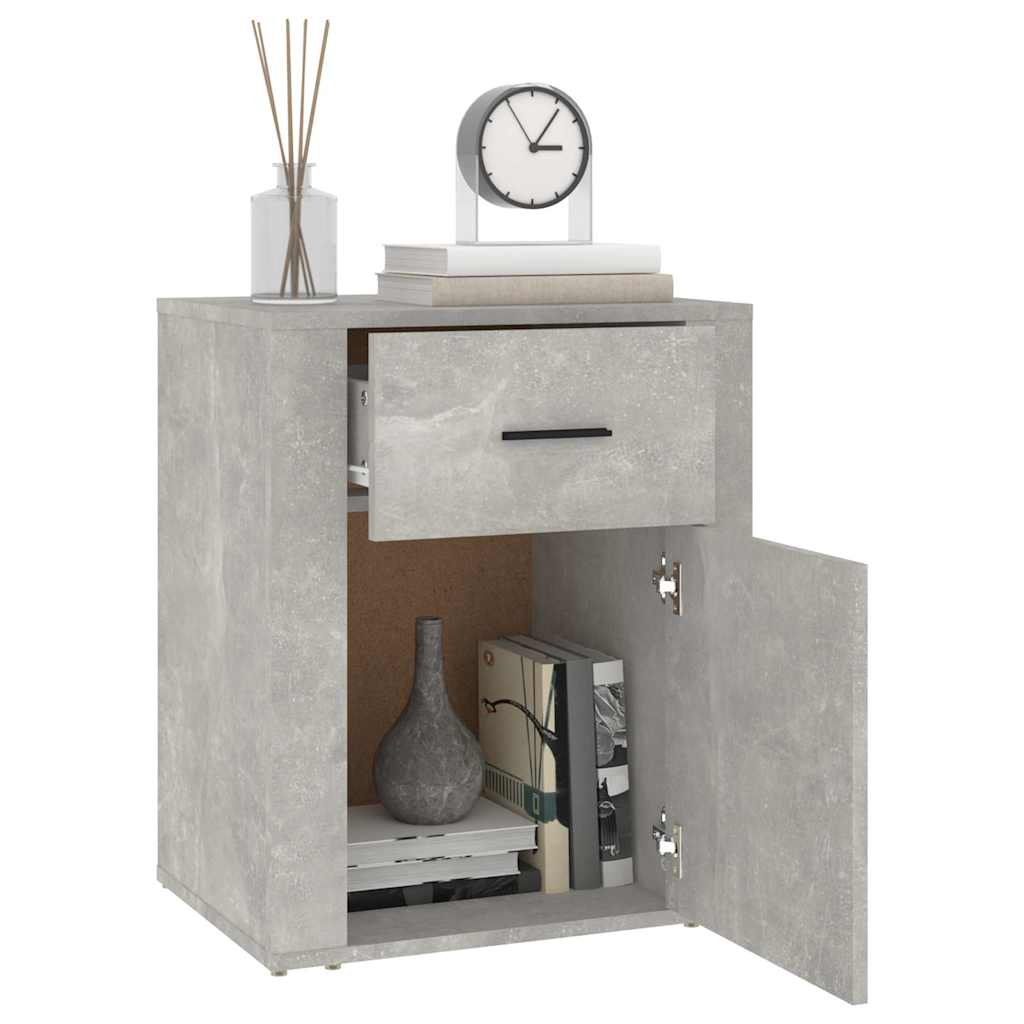 vidaXL Bedside Cabinet | Concrete Grey | Engineered wood | Small 5