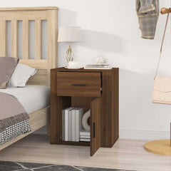 vidaXL Bedside Cabinet | Brown oak | Engineered wood | Medium | Bedside Cabinet 3