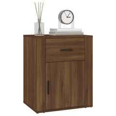 vidaXL Bedside Cabinet | Brown oak | Engineered wood | Medium | Bedside Cabinet 4