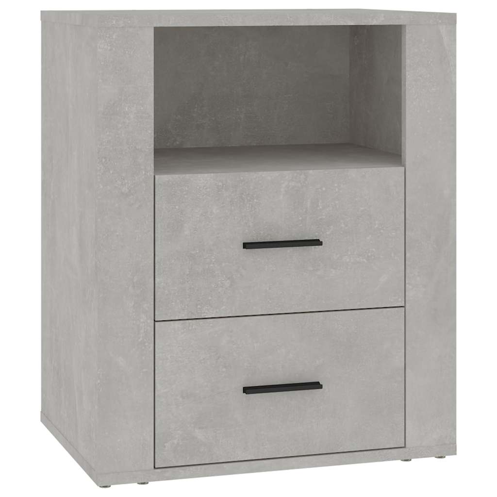 vidaXL Bedside Cabinet Concrete Grey 50x36x60 cm Engineered Wood 2