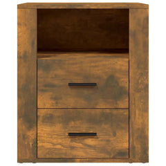vidaXL Bedside Cabinet Smoked Oak 50x36x60 cm Engineered Wood 6