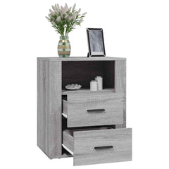 vidaXL Bedside Cabinet Grey Sonoma 50x36x60 cm Engineered Wood 5