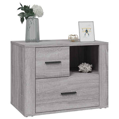 vidaXL Bedside Cabinet Grey Sonoma 60x36x45 cm Engineered Wood 4