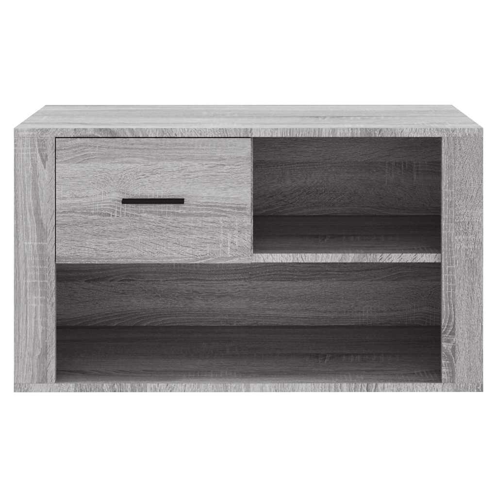 vidaXL Shoe Cabinet Grey Sonoma 80x35x45 cm Engineered Wood 5
