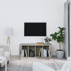 vidaXL TV Cabinet Concrete Grey 100x35x40 cm Engineered Wood 3