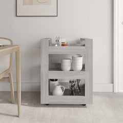 vidaXL Kitchen Trolley Black 60x45x80 cm Engineered Wood 3