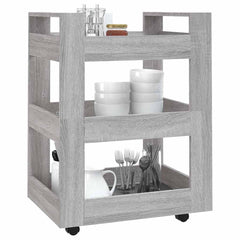 vidaXL Kitchen Trolley Black 60x45x80 cm Engineered Wood 4