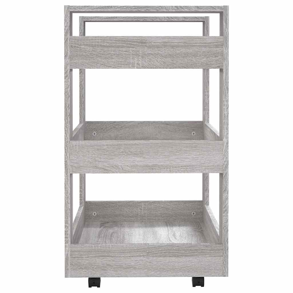 vidaXL Kitchen Trolley Black 60x45x80 cm Engineered Wood 6