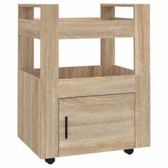 vidaXL Kitchen Trolley Sonoma Oak 60x45x80 cm Engineered Wood 2