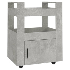 vidaXL Kitchen Trolley Concrete Grey 60x45x80 cm Engineered Wood 2