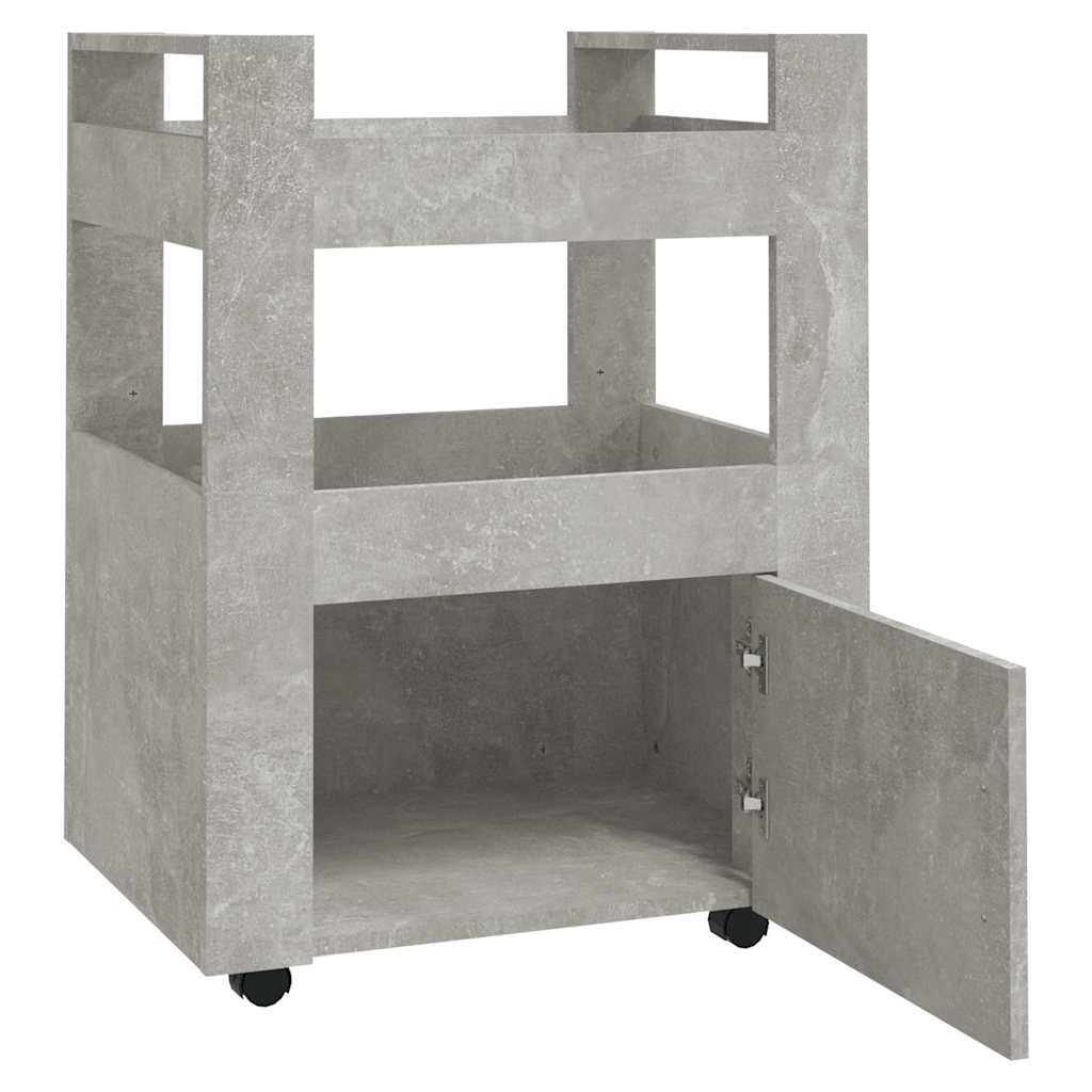 vidaXL Kitchen Trolley Concrete Grey 60x45x80 cm Engineered Wood 6
