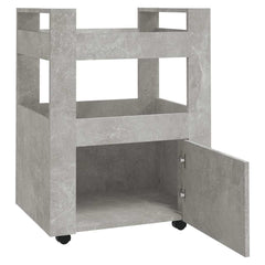 vidaXL Kitchen Trolley Concrete Grey 60x45x80 cm Engineered Wood 6