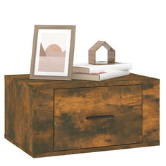 vidaXL Wall-mounted Bedside Cabinets 2 pcs Smoked Oak 50x36x25 cm 4