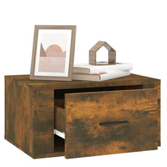 vidaXL Wall-mounted Bedside Cabinets 2 pcs Smoked Oak 50x36x25 cm 5