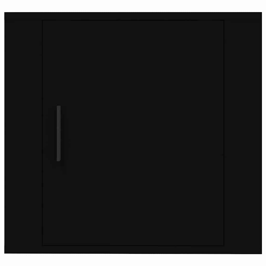 vidaXL Wall-mounted Bedside Cabinets 2 pcs Black 50x30x47 cm 6