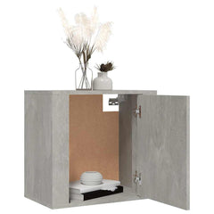 vidaXL Wall-mounted Bedside Cabinets 2 pcs Concrete Grey 50x30x47 cm 4