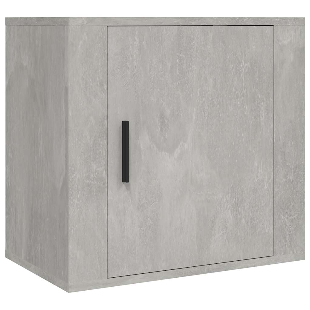 vidaXL Wall-mounted Bedside Cabinets 2 pcs Concrete Grey 50x30x47 cm 5