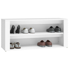 vidaXL Shoe Rack White 100x35x45 cm Engineered Wood 4