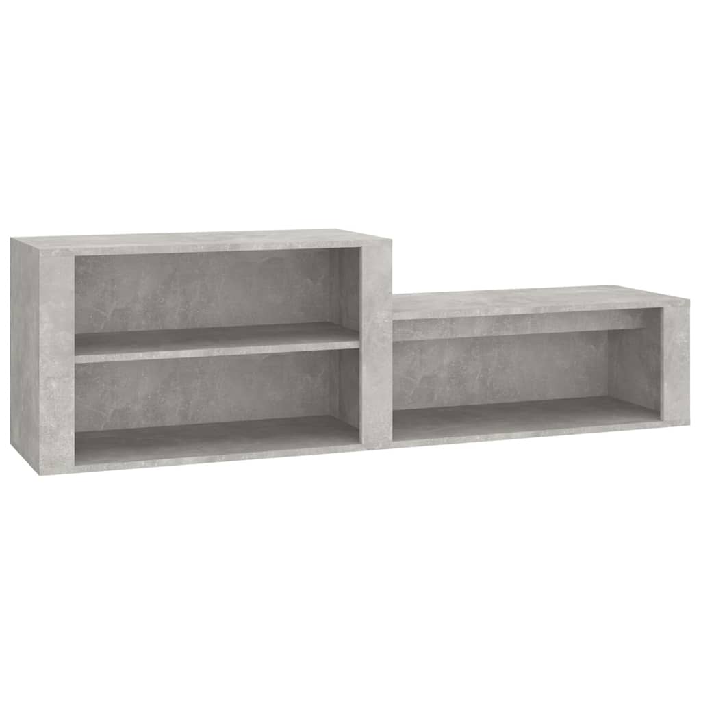 vidaXL Shoe Cabinet Concrete Grey 150x35x45 cm Engineered Wood 2