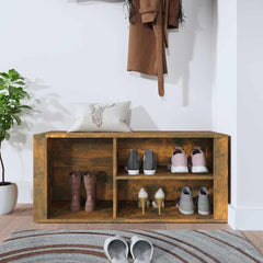 vidaXL Shoe Cabinet | Smoked Oak | Engineered Wood | Medium | Shoe Cabinet 3