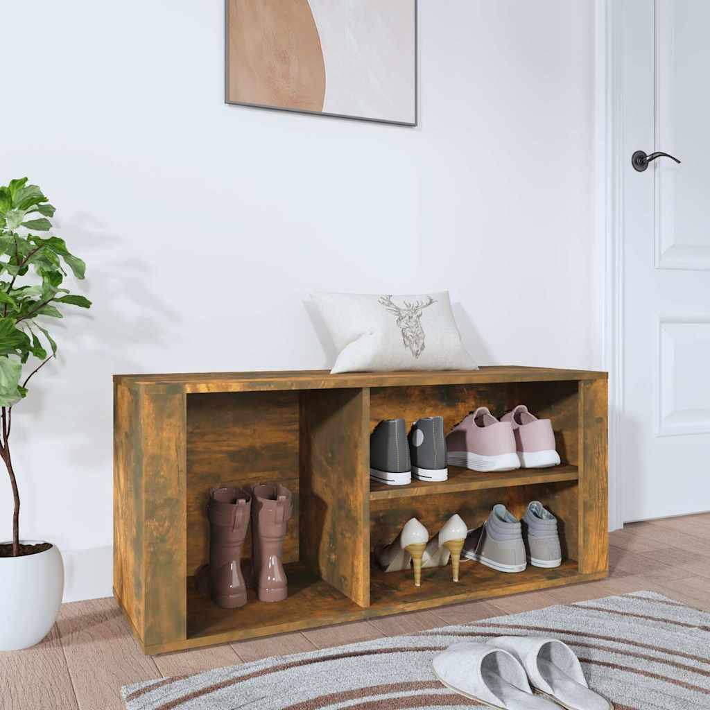 vidaXL Shoe Cabinet | Smoked Oak | Engineered Wood | Medium | Shoe Cabinet 1