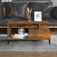 Coffee Table 90x49x45 cm Engineered Wood Smoked oak