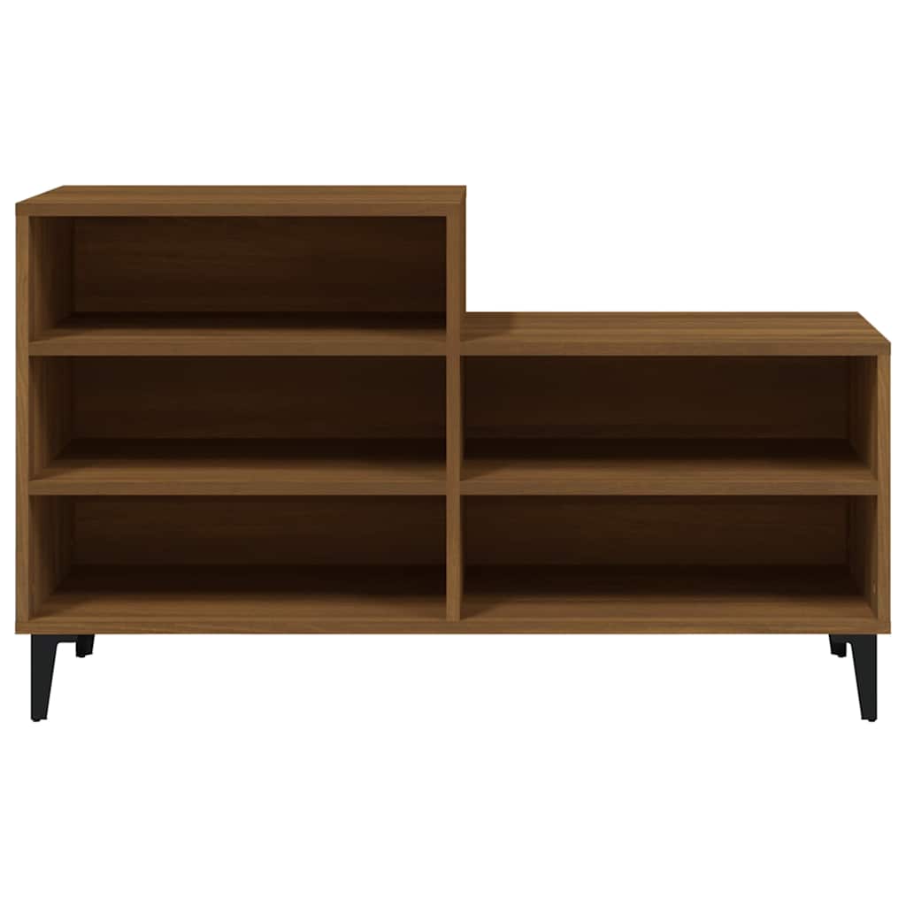 vidaXL Shoe Cabinet Brown Oak 102x36x60 cm Engineered Wood 3