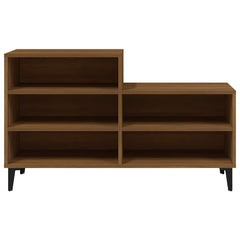 vidaXL Shoe Cabinet Brown Oak 102x36x60 cm Engineered Wood 3