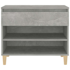 vidaXL Shoe Cabinet Concrete Grey 70x36x60 cm Engineered Wood 6