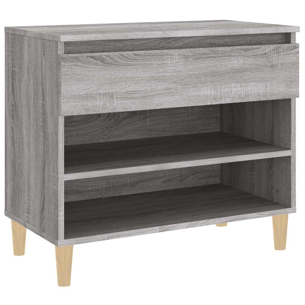 vidaXL Shoe Cabinet Grey Sonoma 70x36x60 cm Engineered Wood 2