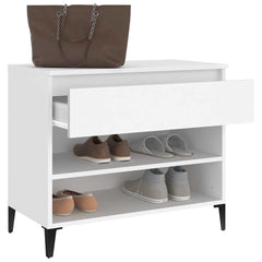 vidaXL Shoe Cabinet | White | Engineered Wood, Metal | Medium | Shoe Cabinet 4
