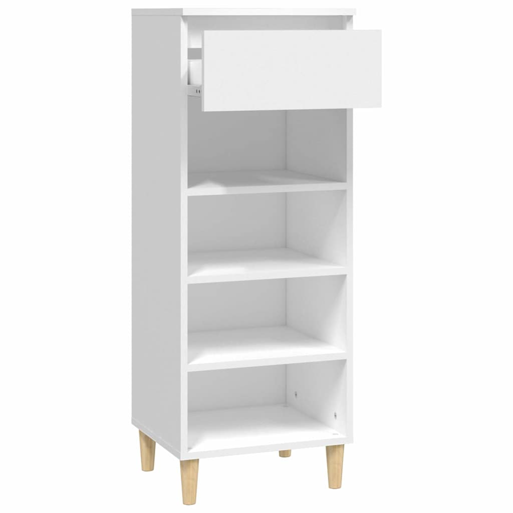 vidaXL Shoe Cabinet White 40x36x105 cm Engineered Wood 4