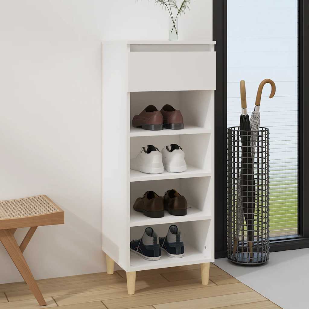 vidaXL Shoe Cabinet White 40x36x105 cm Engineered Wood 1