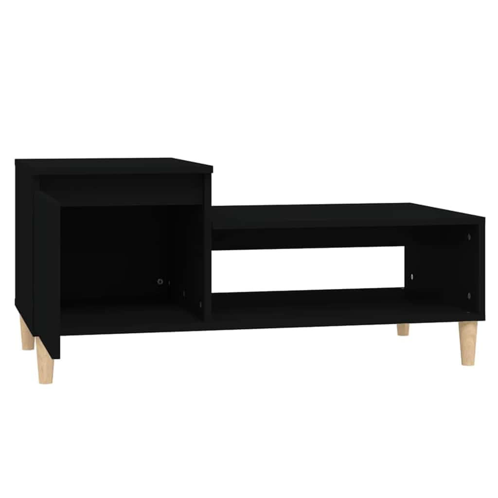 vidaXL Coffee Table Black 100x50x45 cm Engineered Wood 6